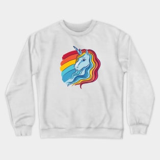 Rainbow Unicorn Drawing Crewneck Sweatshirt